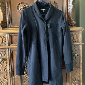 Vintage Lucky Brand Knit Wear kimono style long sleeve black jacket sz M